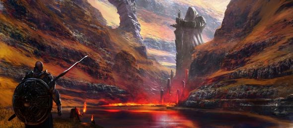 Grosnez deviantart ilustrações fantasia ficção científica Procissão da tocha Grosnez deviantart ilustrações fantasia ficção científica Procissão da tocha