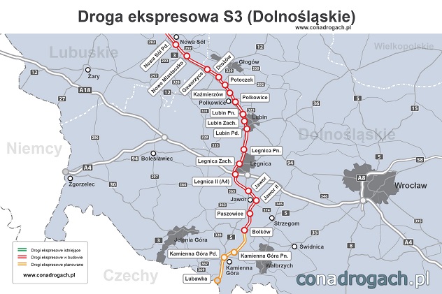 DROGA EKSPRESOWA DO CZECH PRZEZ LUBAWKĘ W BUDOWIE