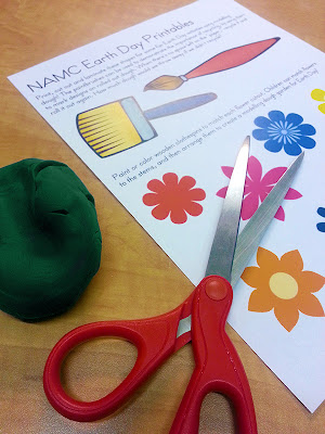 NAMC montessori earth day activities recycling modeling dough free printables
