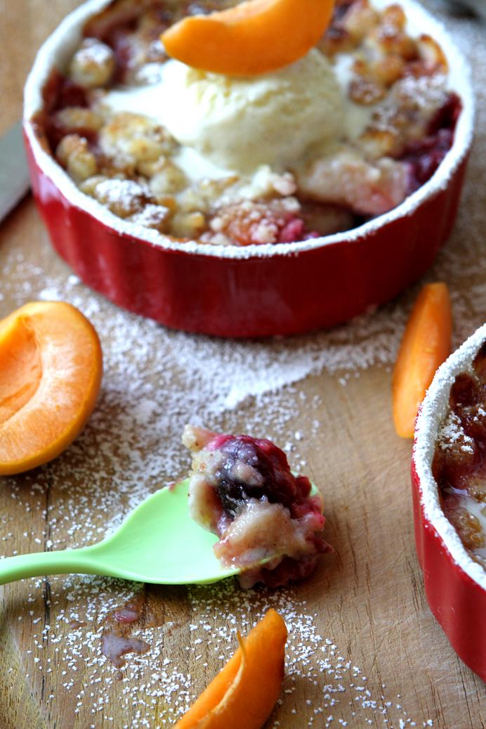 Gourmet Baking Enjoying Summer Bounty with Summer Fruit Crumble