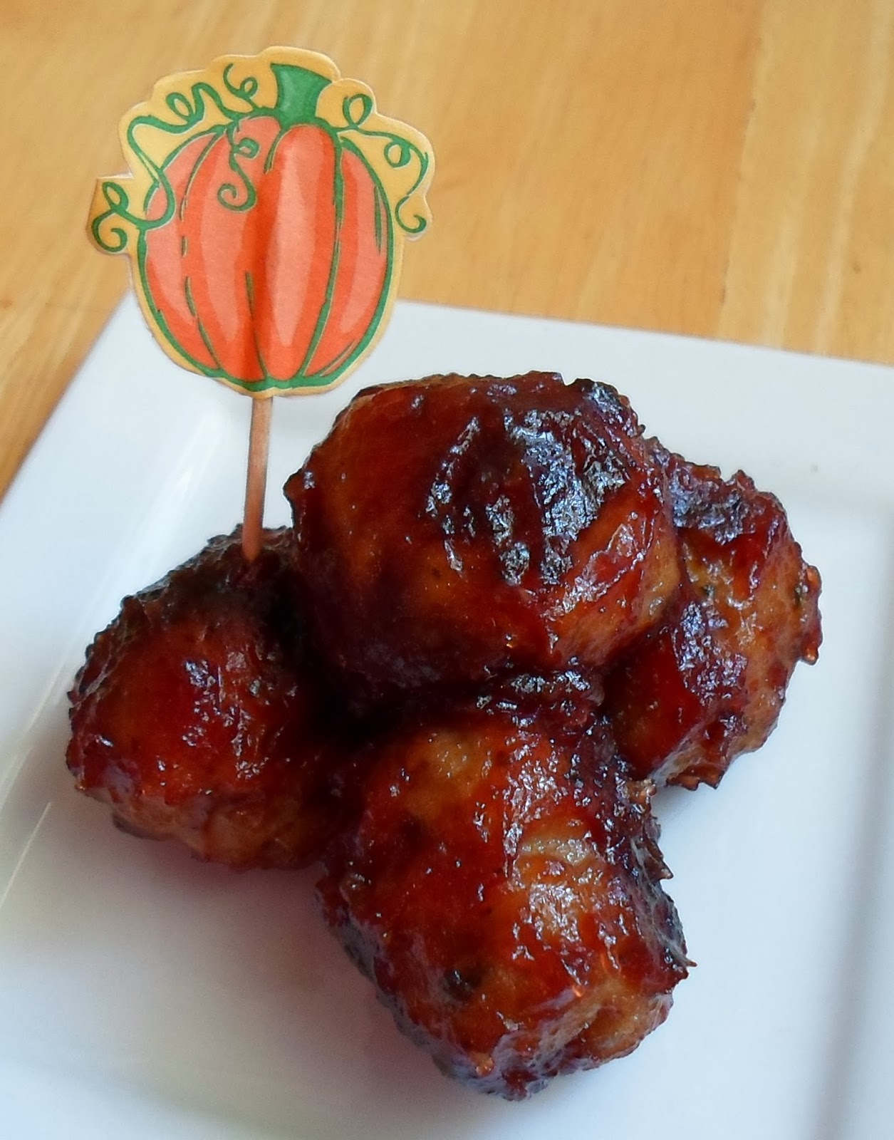 Happier Than A Pig In Mud: Italian Sausage Meatballs with Cranberry Glaze
