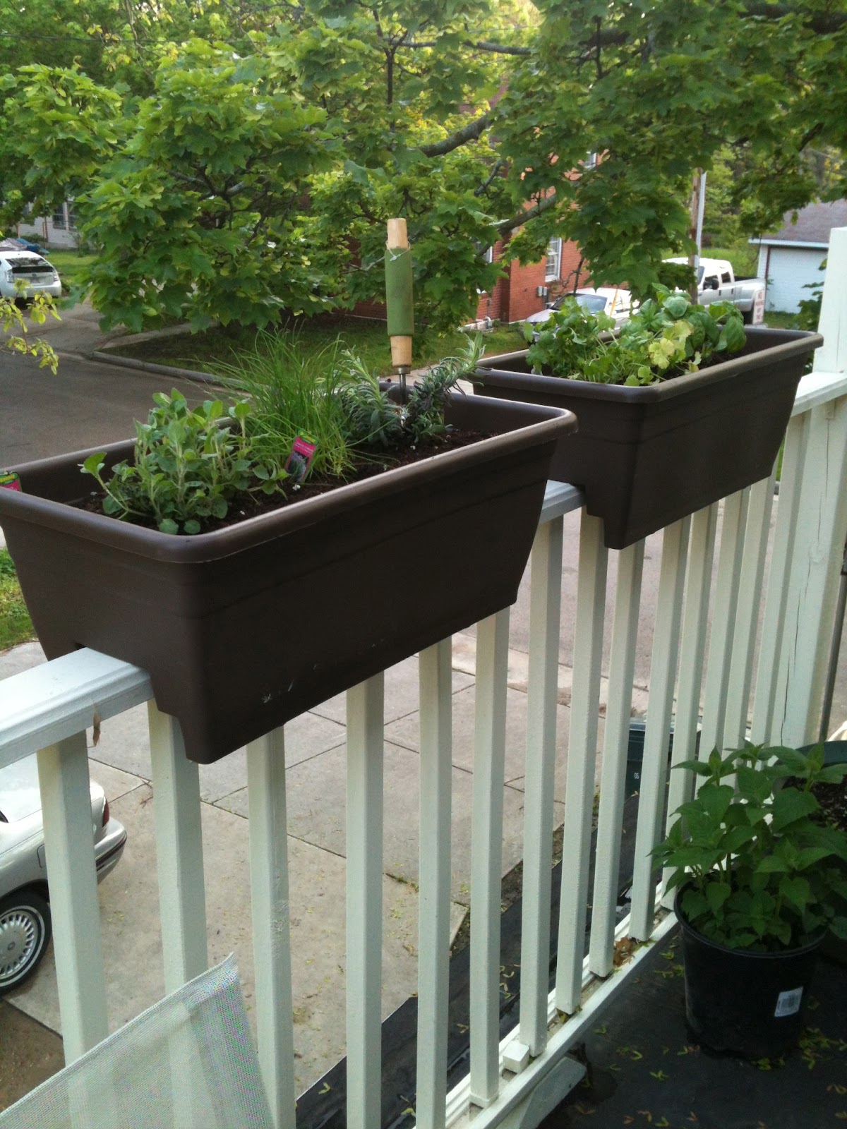 C.Jane.Do Patio Preparation Railing Planter Herb Garden