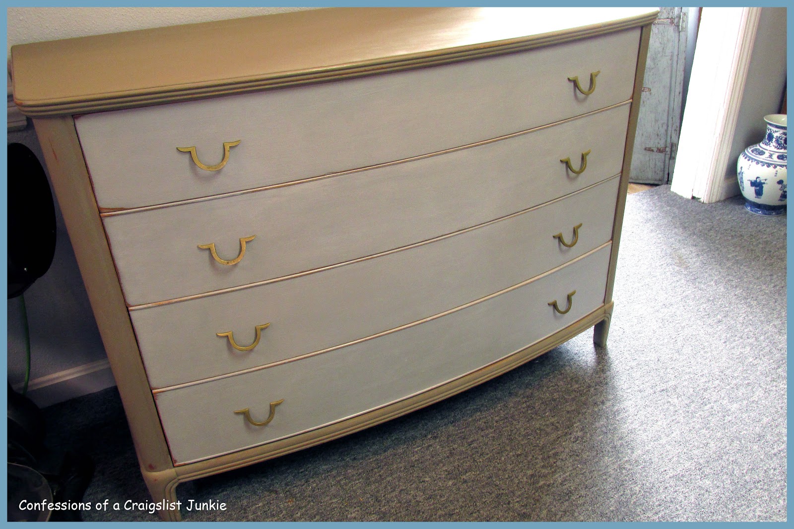 confessions of a craigslist junkie MidCentury Dresser Makeover