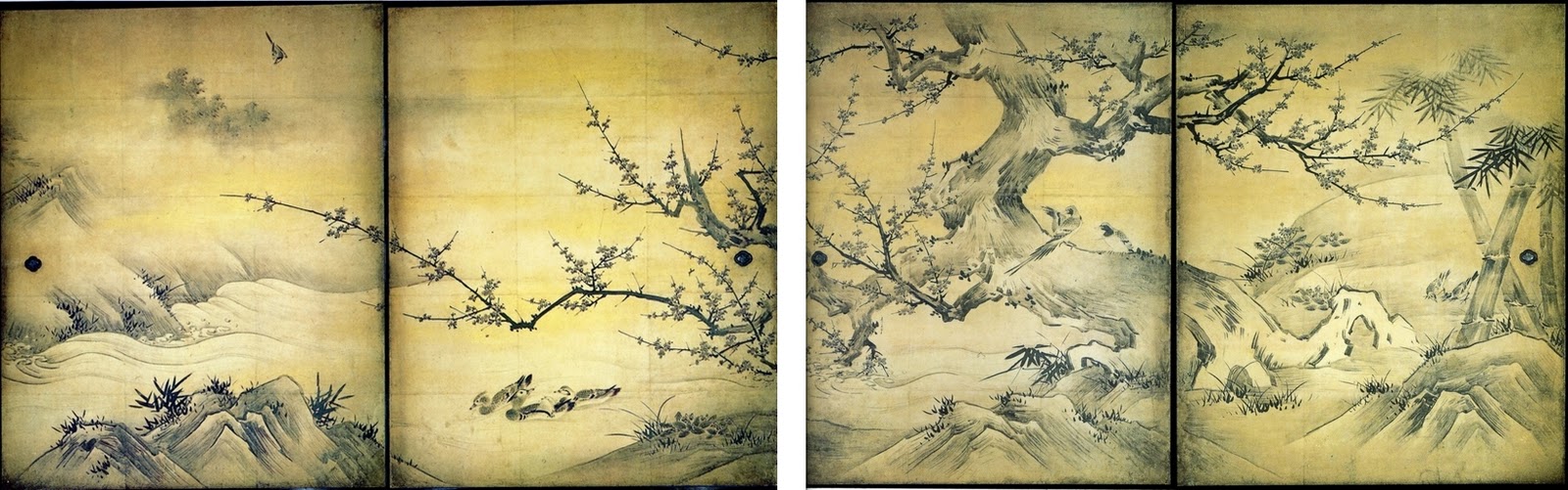 drawings of birds on asian