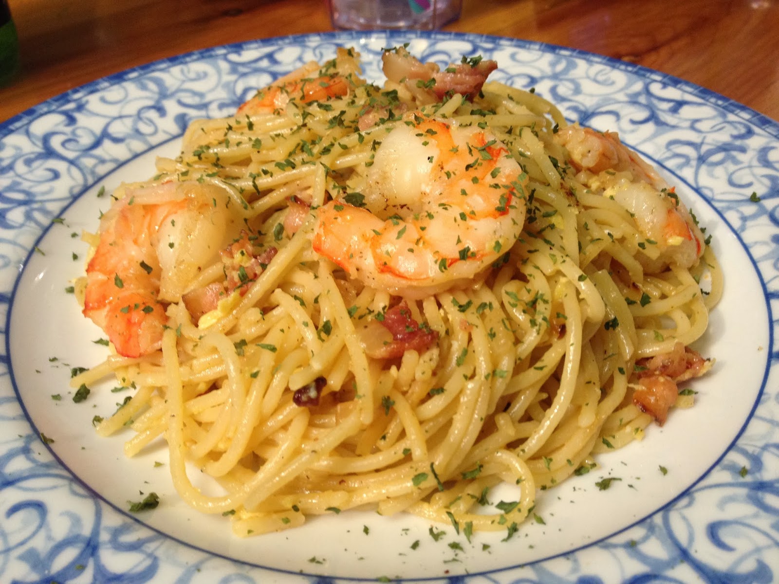 My Food Infatuation Shrimp and Bacon Carbonara
