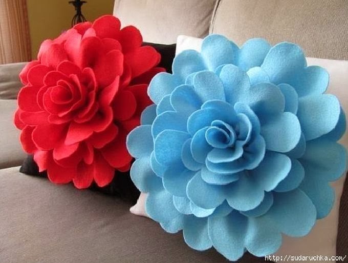 DIY Felt Flower Pillow The Idea King