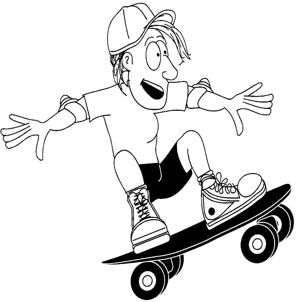 One again free coloring pages which we share for you all Skateboard 