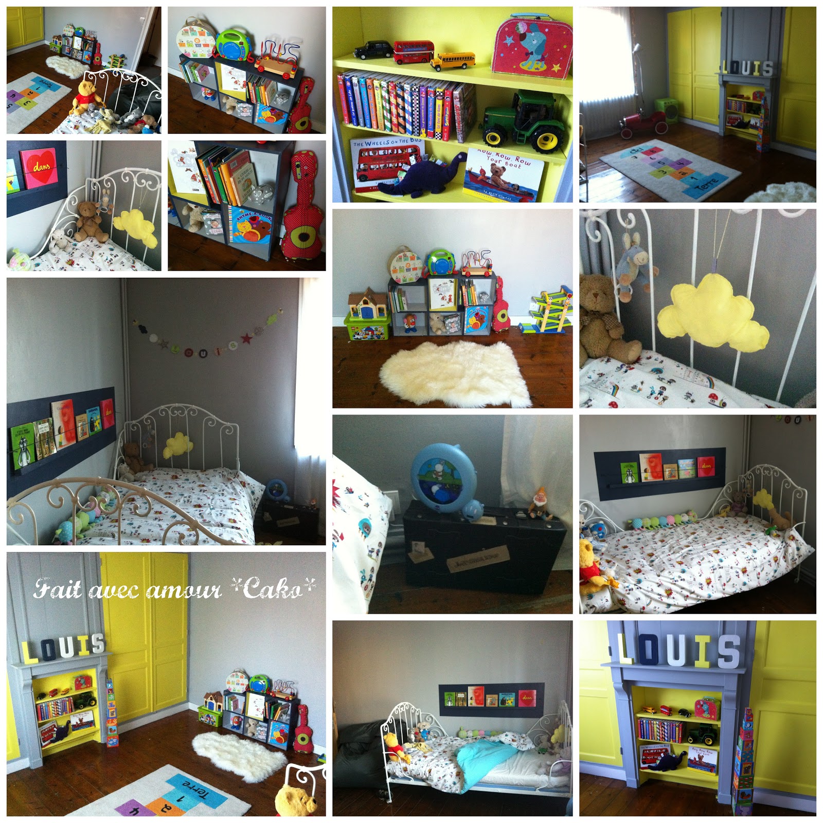 Fait avec amour... *cako*: une chambre de grand!!!! avec du jaune ...