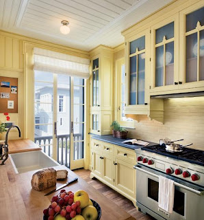Yellow Kitchen Cabinets Design