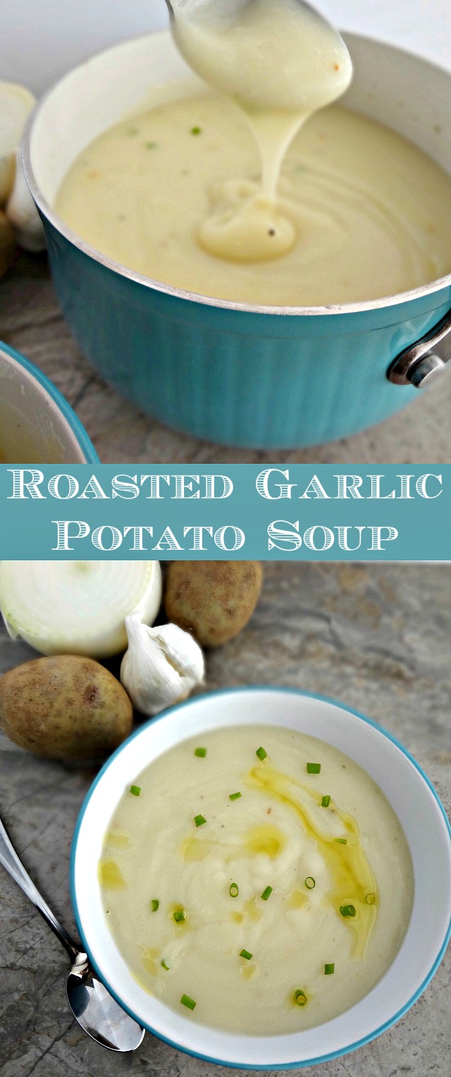 The Cooking Actress Roasted Garlic Potato Soup