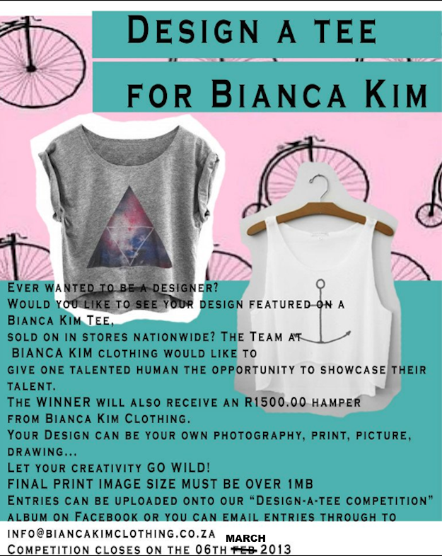 Design A Tee for Bianca Kim Clothing