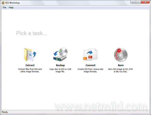 Extract, Backup, Convert, dan Burn ISO file dengan ISO Workshop isoworkshop gui Extract, Backup, Convert, dan Burn ISO file dengan ISO Workshop
