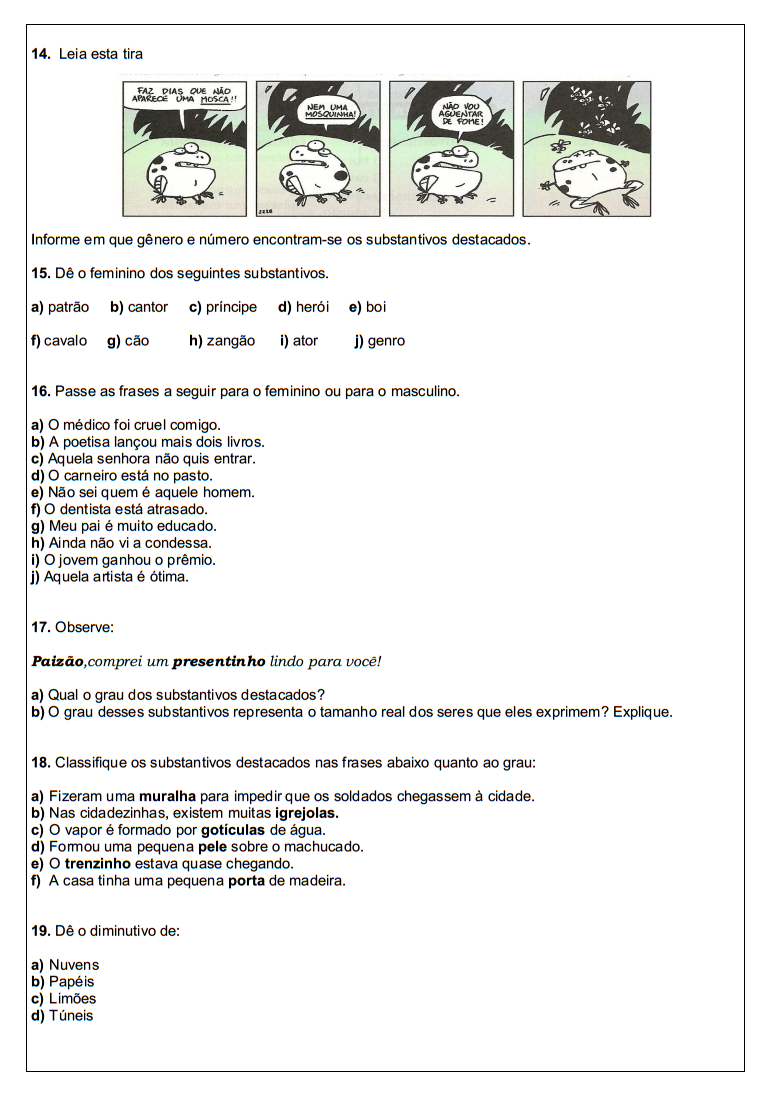 Substantivo artigo adjetivo