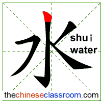writing-order-chinese-character-symbol-shui3-water