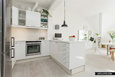 Salon z aneksem kuchennym aranżacje, inspiracje, jak urządzić, living room with kichenette, mała powierzchnia, Pomysł na..., salon z aneksem kuchennym, z kuchnią, vardagsrum, kuchnia otwarta, styl skandynawski,