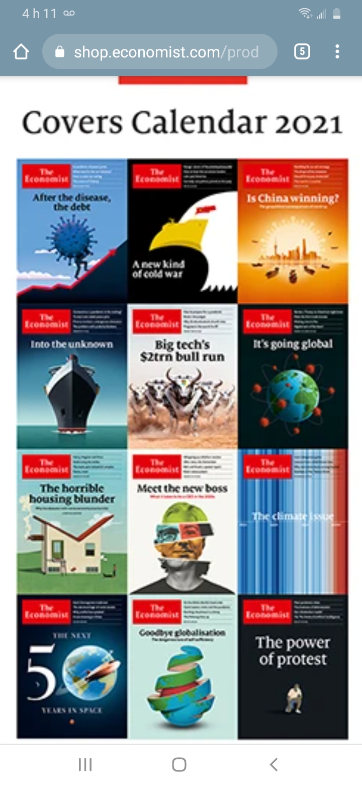 Calendrier The Economist 2021