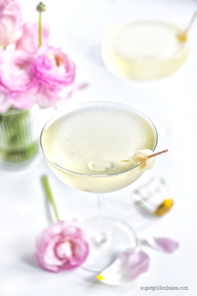 Lychee French 75 Cocktail supergolden bakes