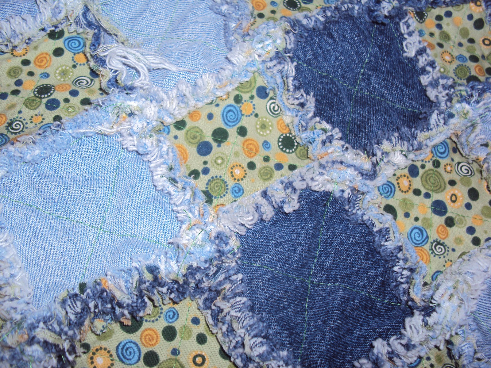 Livin' and Lovin' life How to make a baby Blue Jean Rag Quilt