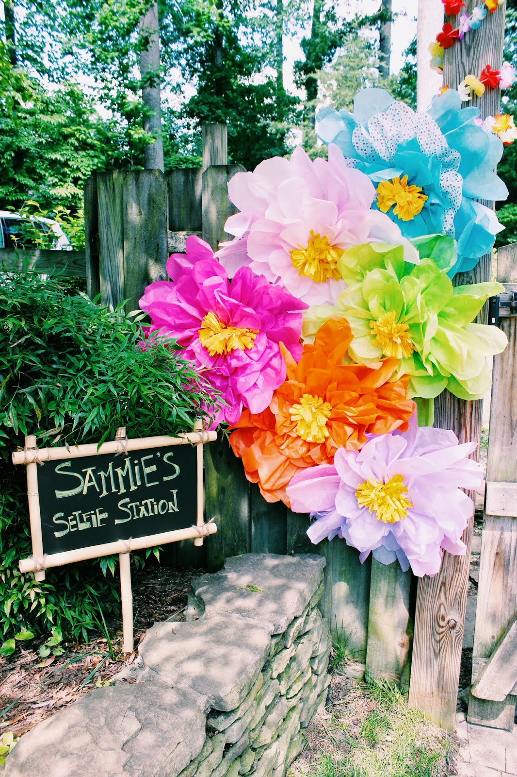 Mom Taxi Julie Giant Hibiscus Tissue Paper Flowers