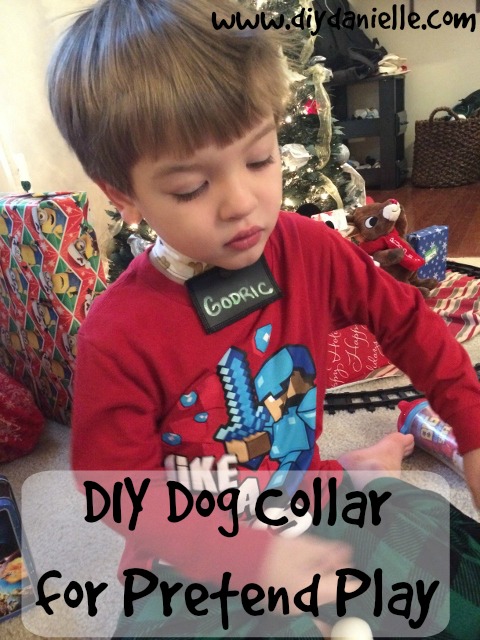 DIY Dog Collar for Pretend Play: How to sew a safe make believe dog collar for your child. Sew a Pretend Dog Collar for Toddler