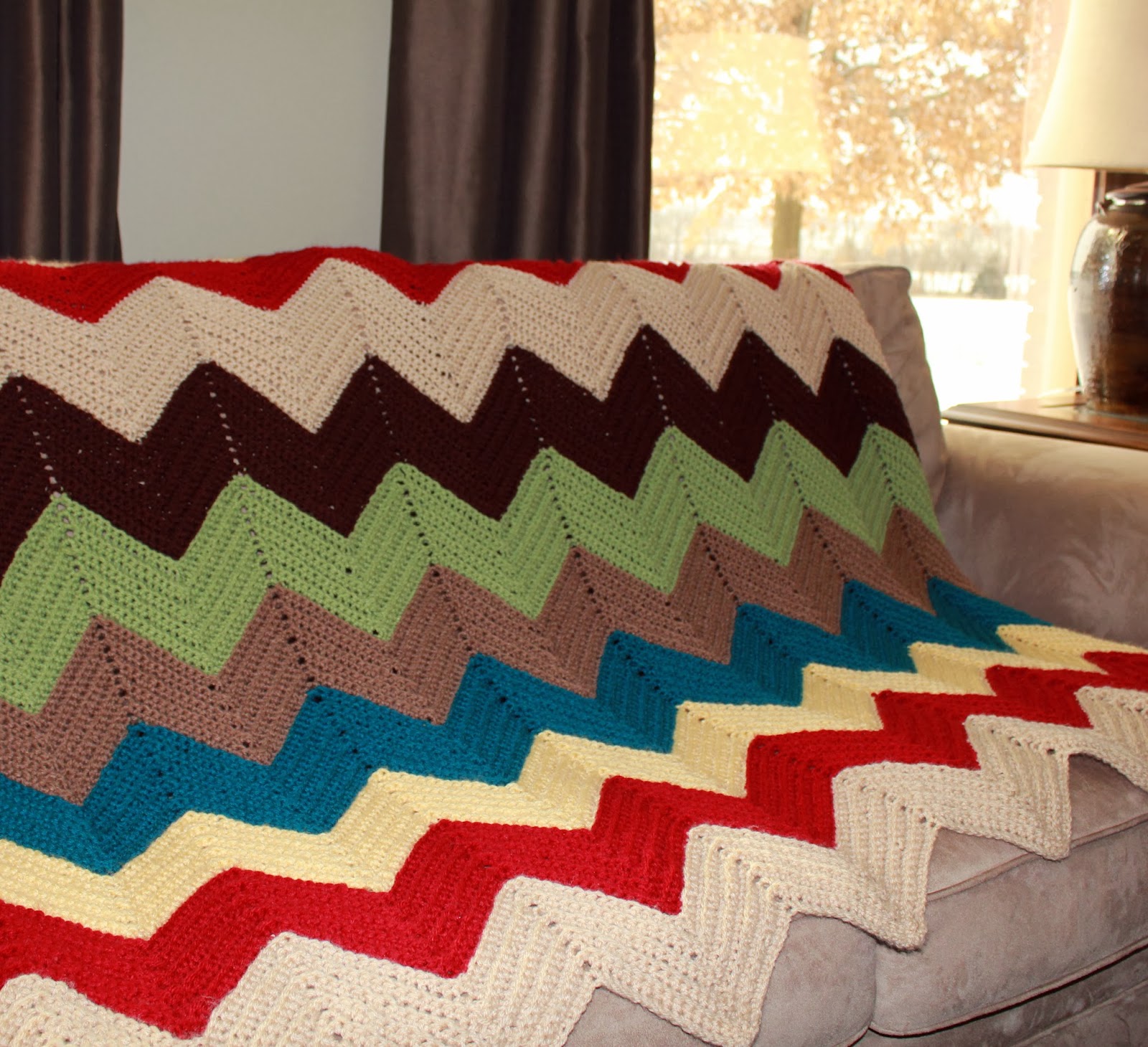 a bushel and a hug Zigzag Afghan