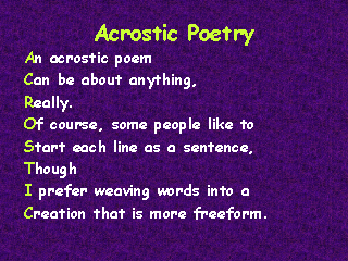 styles of poems