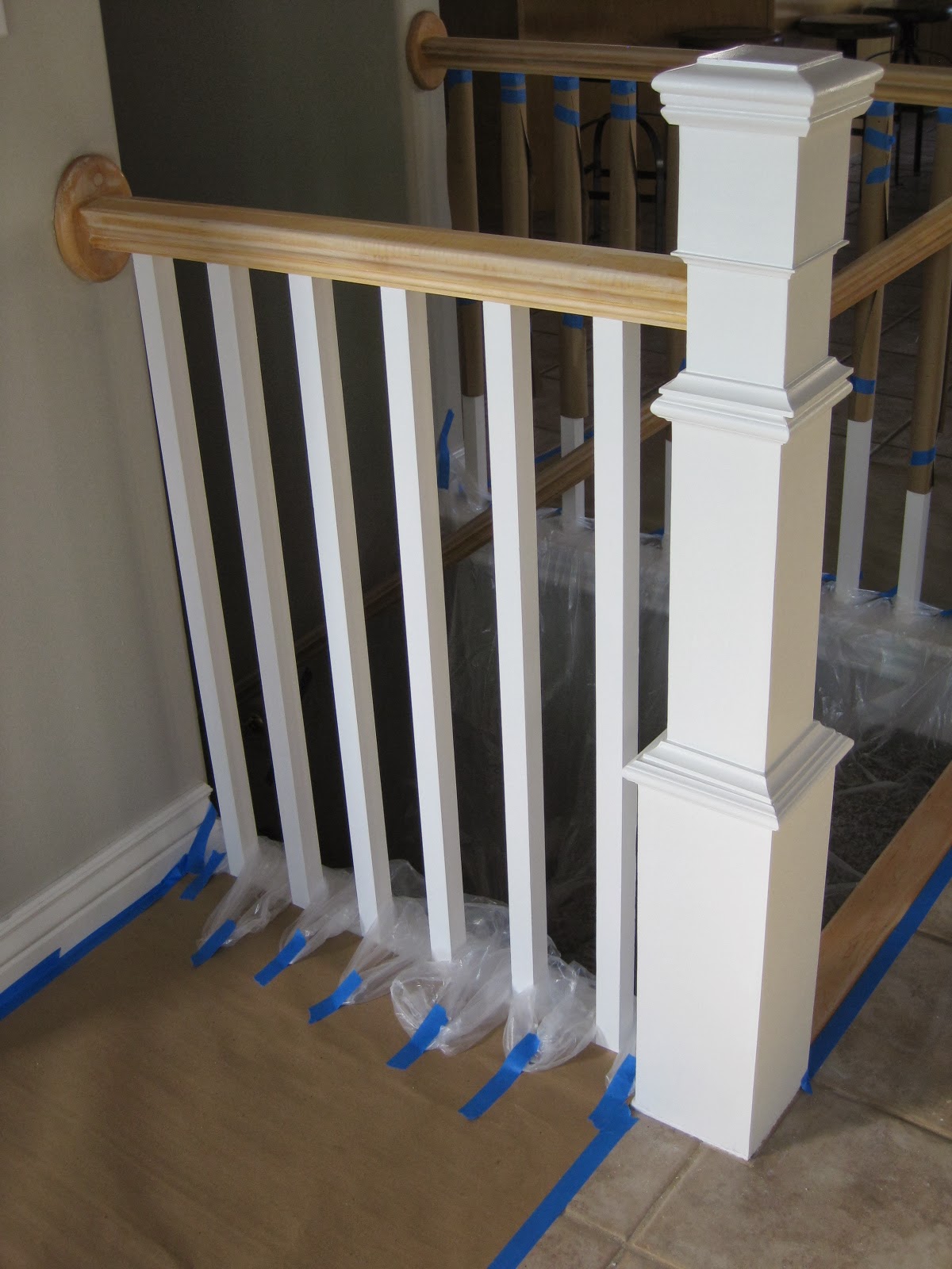 TDA decorating and design DIY Stair Banister Tutorial Part 2