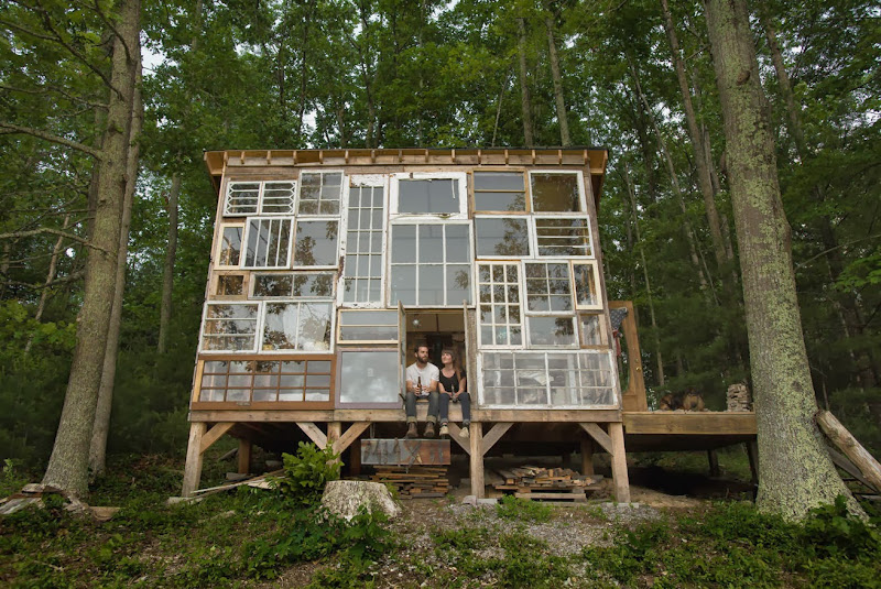 The Glass House. A handmade Cabin built for $500 in West Virgnia title=