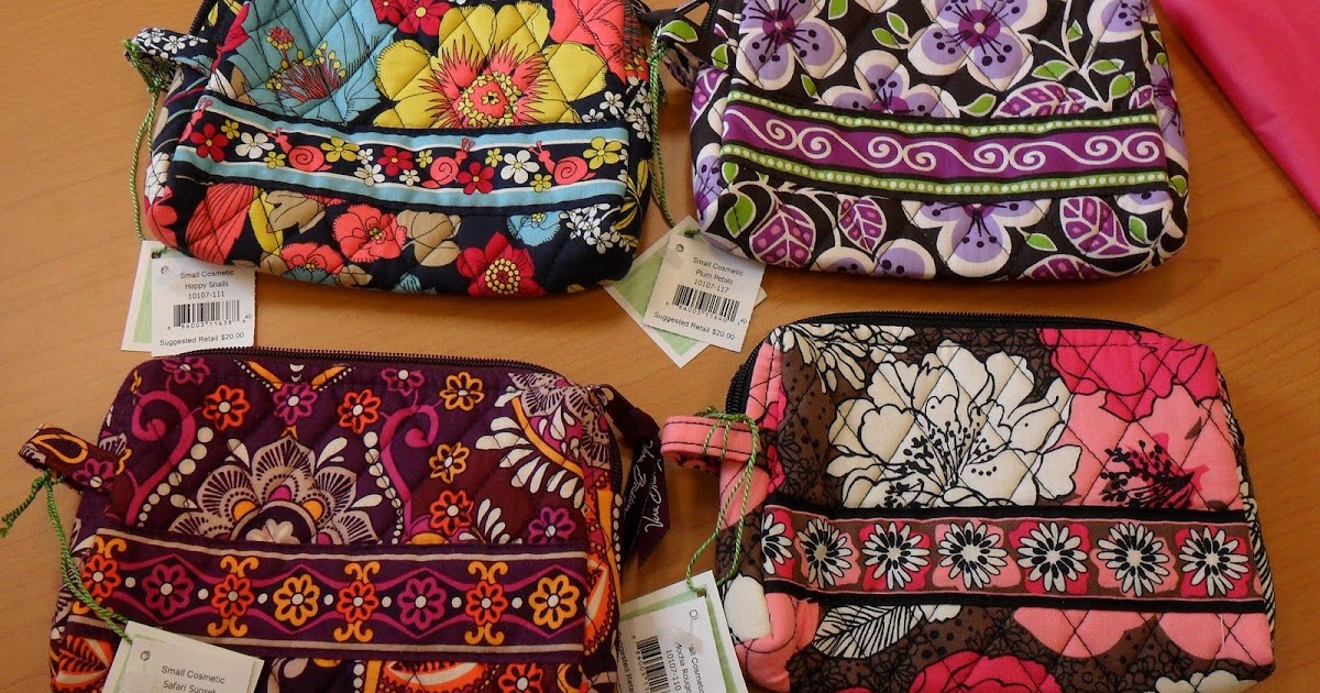 Vera Bradley Angle Tote Purse Bag Handbag in Loves Me Breast Cancer Pattern for  sale online
