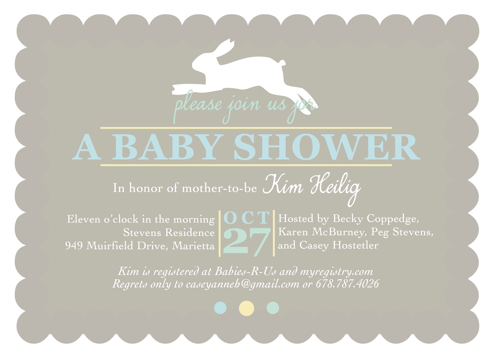 bunny baby shower invitations