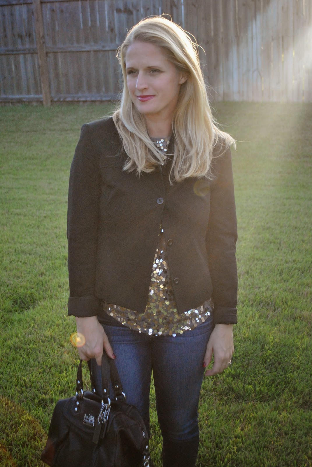 Sequins Skinny Jeans Fall Dressy Sequins and Light