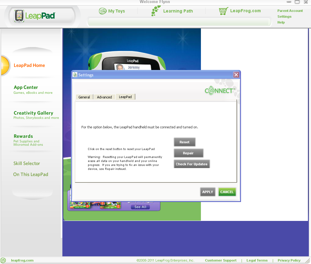 leapfrog connect support