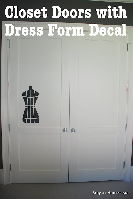 Adding a dress form decal to closet doors