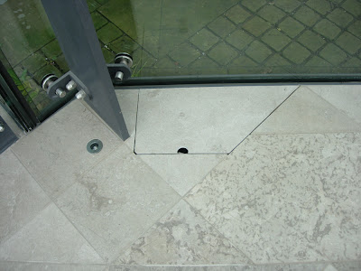 Geometric conservatory floor, detail of lift out panel
