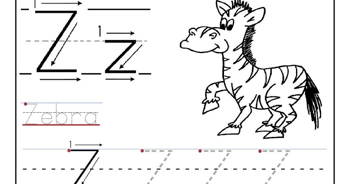 Free printable worksheet letter Z for your child to learn ...
