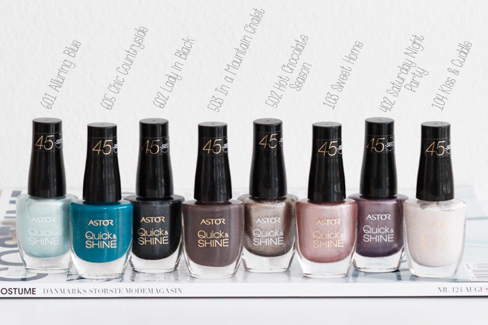 Astor: New Nail Polish Range Quick & Shine