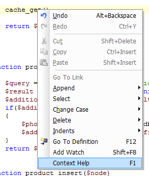 Ajuda de contexto para Drupal no CodeLobster