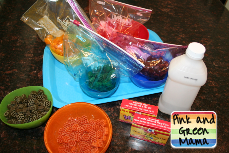 Pink and Green Mama * Kid Friendly Halloween Craft Noodle Witch