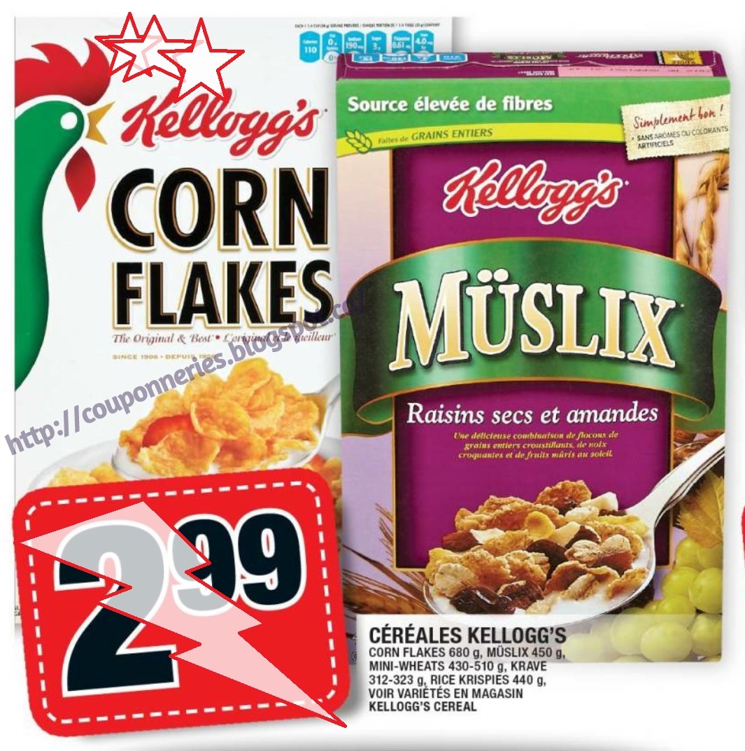 Coupons et Circulaires 1,50 Kellogg Corn Flakes 680 g