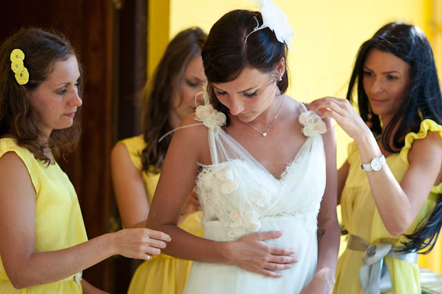 желтые платья для подружек невесты