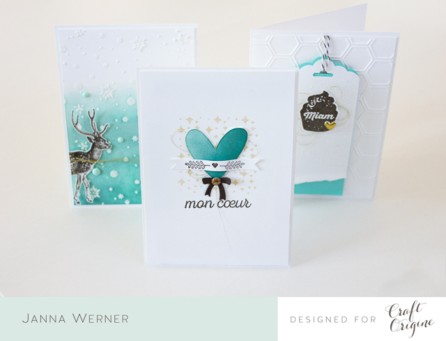 Karten in Blau, Weiß & Braun | Craft Origine | Janna Werner Karten in Blau, Weiß & Braun | Craft Origine | Janna Werner