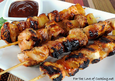 Barbecued Chicken and Pineapple Skewers