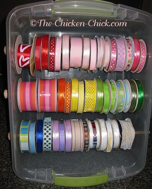 DIY Ribbon Organizer Tote The Chicken Chick®