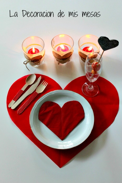 Cómo decorar una mesa para San Valentín