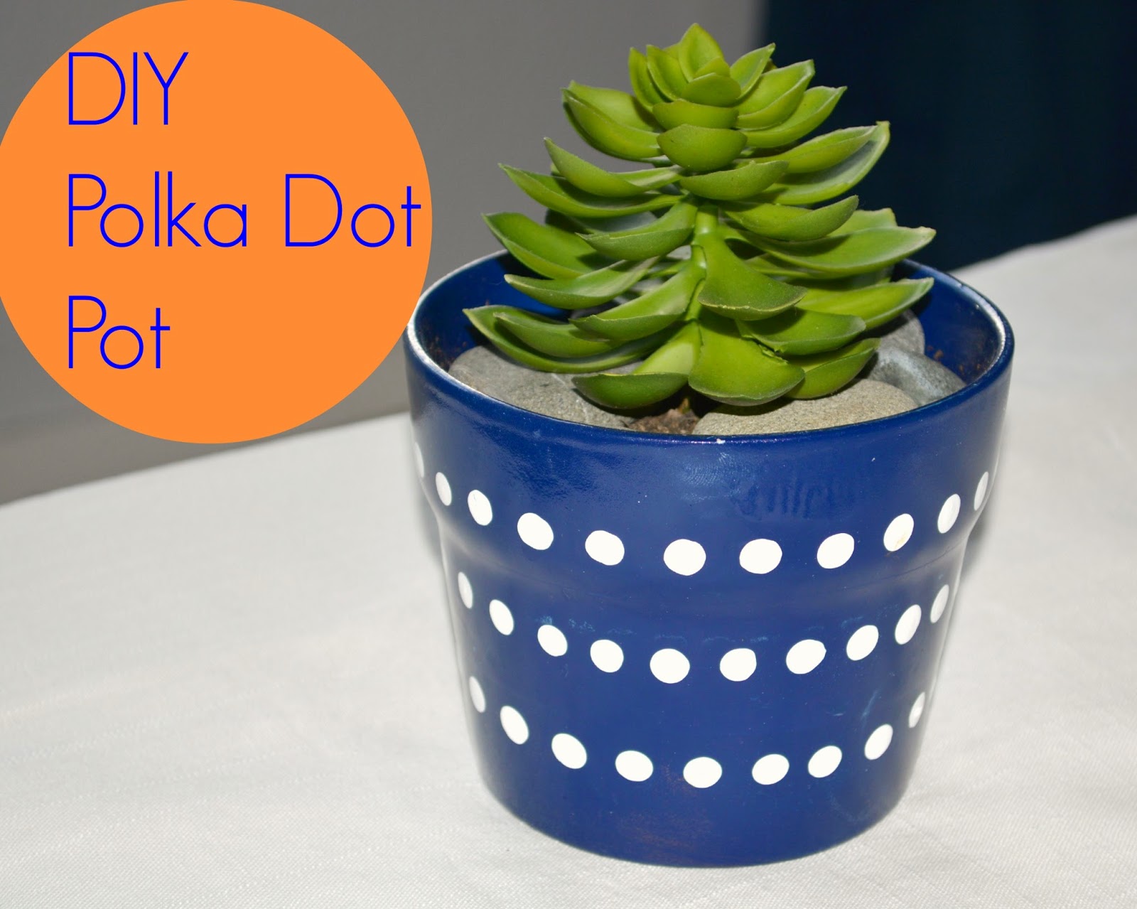 Weekend Tweaks STRIPES TO DOTS DIY POLKA DOT POT