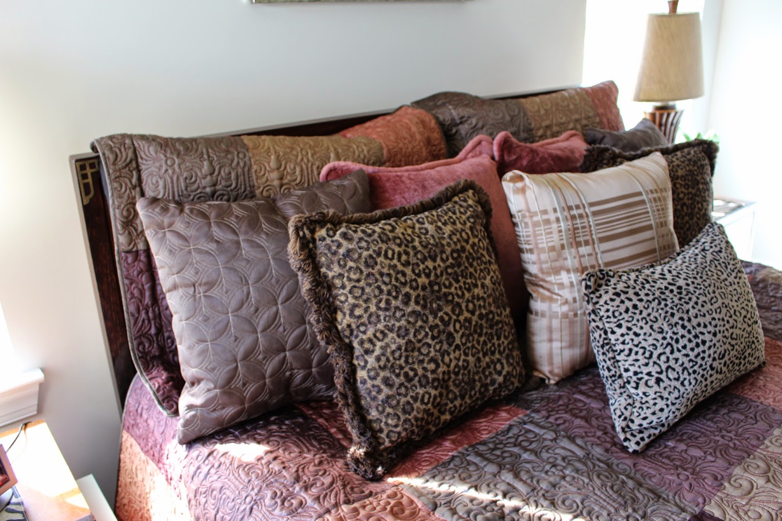 Designs by Pinky Fall Bedding in the Master