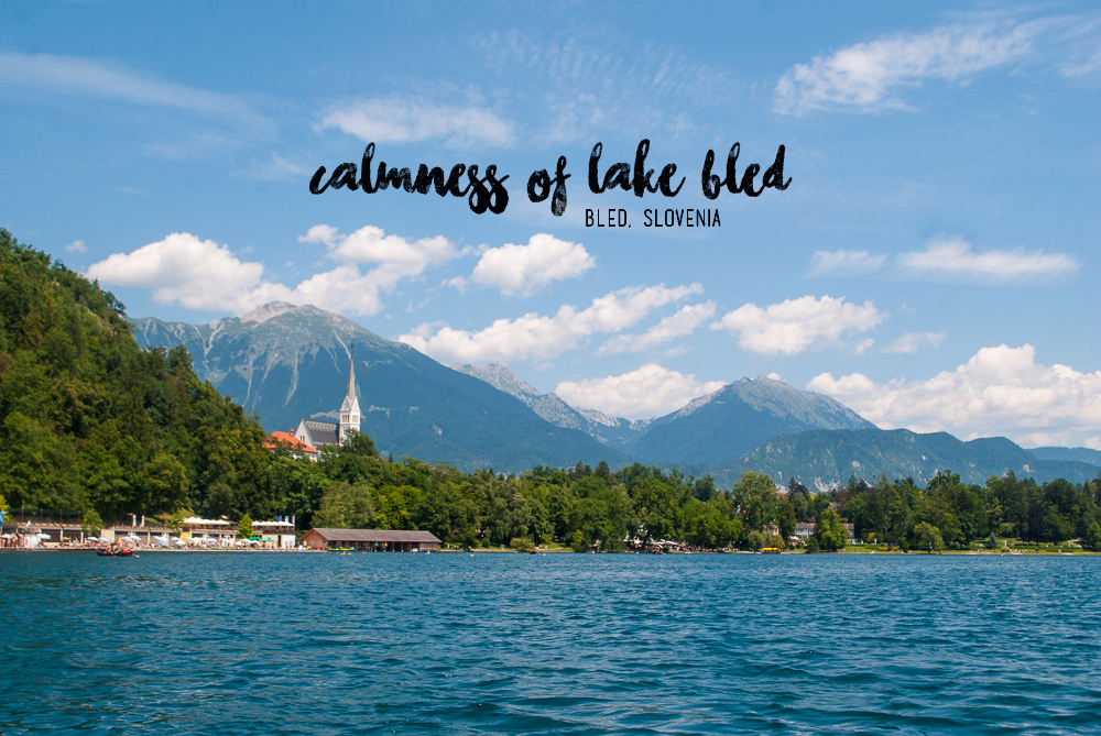 Calmness of Lake bled image of the landscape of lake bled in the summer