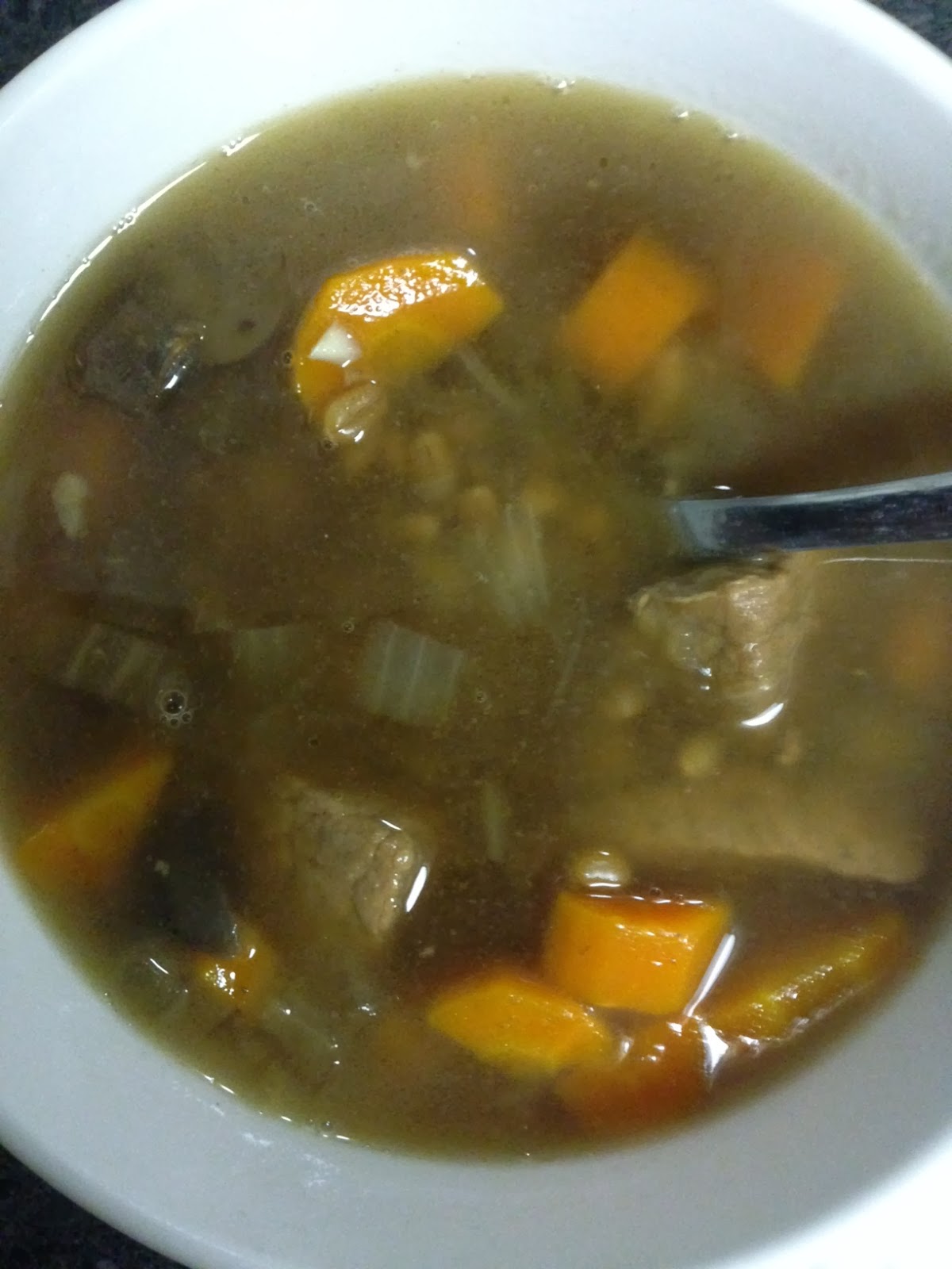 Courtney Pins Crock Pot Beef and Wheat Berry Soup