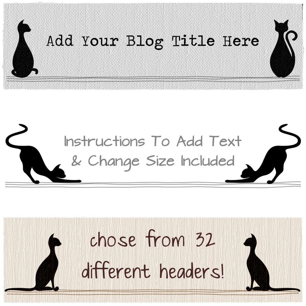 Blog Headers For Cat Lovers The Dutch Lady Designs