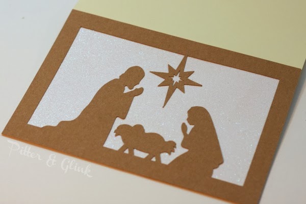 DIY Nativity Silhouette Christmas Card from Pitter and Glink and 35 inspirational Silhouette projects from other talented bloggers!  http://www.Pitterandglink.blogspot.com